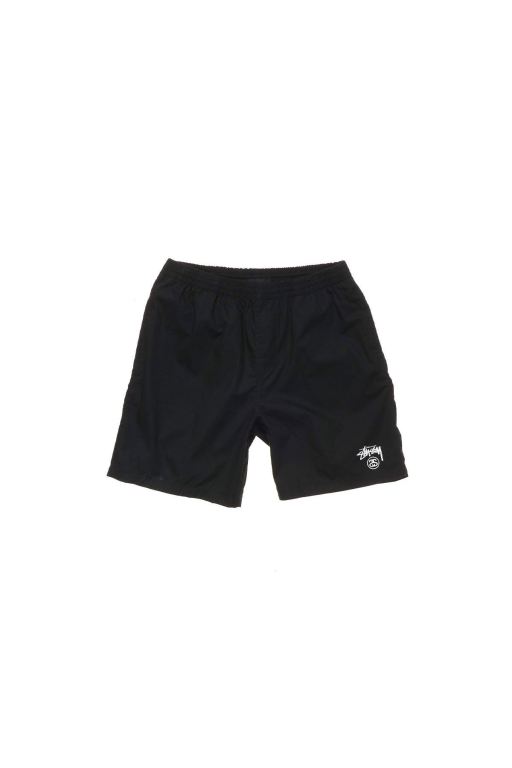 Stussy Mens Basic Stock Beach Shorts Black - FWJYH8374